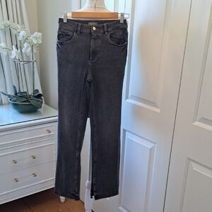 DL1961 Womens Patti Straight Leg Vintage Black‎ Wash Stretch High Rise Jeans 25